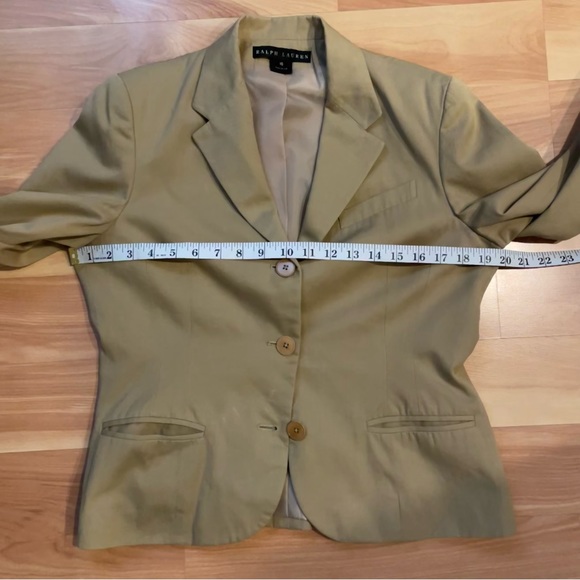 Ralph Lauren BLack Label Khaki Tan Business Casual Classic Blazer Size 10 Medium - Picture 5 of 15